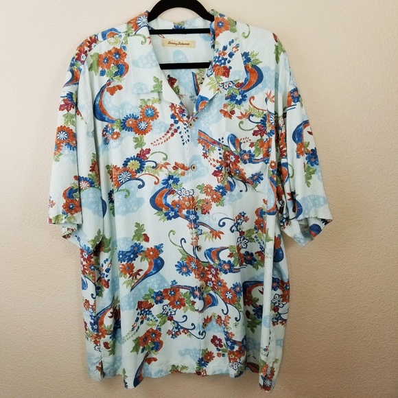 Tommy Bahama Other - Tommy Bahama 100% Silk Tropical Hawaiian Shirt